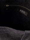 Axel Small Cotton Tote Bag Black - A.P.C. - BALAAN 7