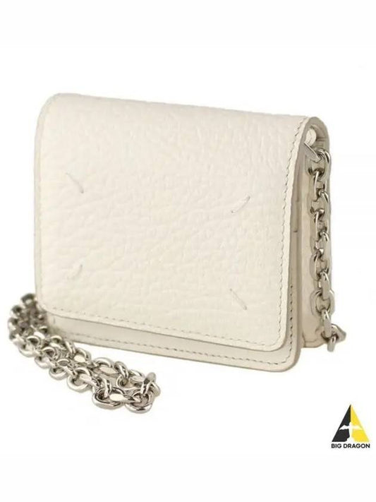 Embroidery Logo Chain Cald Wallet White - MAISON MARGIELA - BALAAN 2