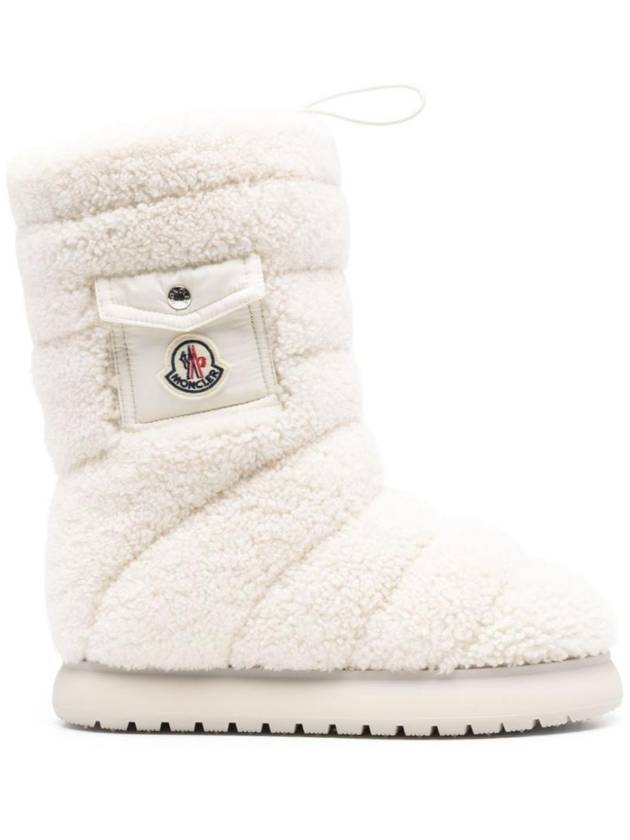 Gaia Pocket Mid Shearling Winter Boots White - MONCLER - BALAAN 1