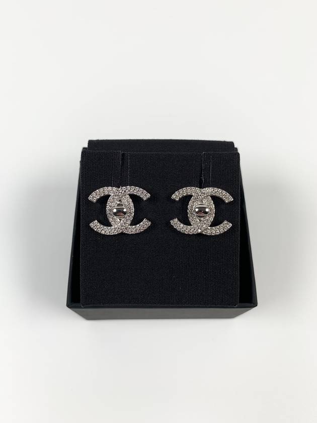 CC logo earrings cubic point strass gold silver AB9139 - CHANEL - BALAAN 5