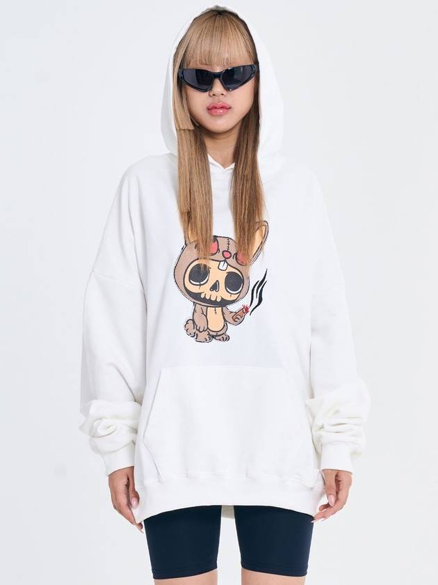 Unisex Skull Bunny Metallic Embroidery Large Fit Hood SDKIIISD231114HD002 - SALONDEKII SDLABEL - BALAAN 3