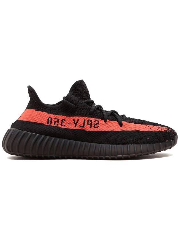 Yeezy Boost 350 V2 Core Low Top Sneakers Black Red - ADIDAS - BALAAN 1