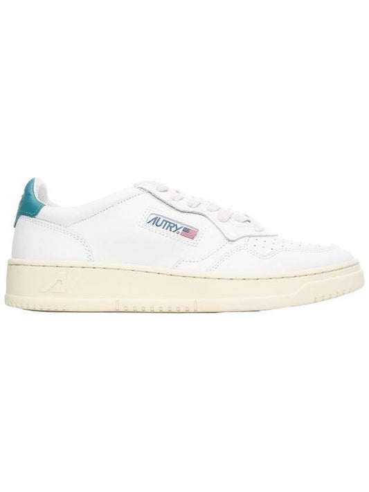 Medalist Green Tab Leather Low Top Sneakers White - AUTRY - BALAAN 1