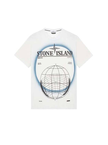 Eclipse Two Short Sleeve T-Shirt White - STONE ISLAND - BALAAN 1