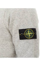 Wappen Patch Button Knit Top Melange Gray - STONE ISLAND - BALAAN 9