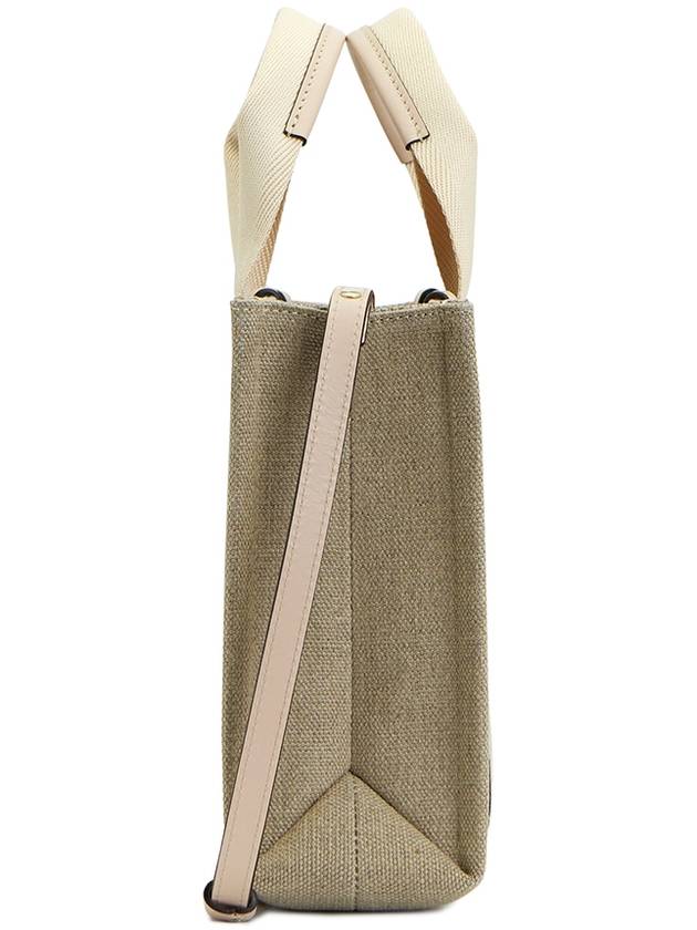 Woody Small Canvas Tote Bag Pink Beige - CHLOE - BALAAN 4