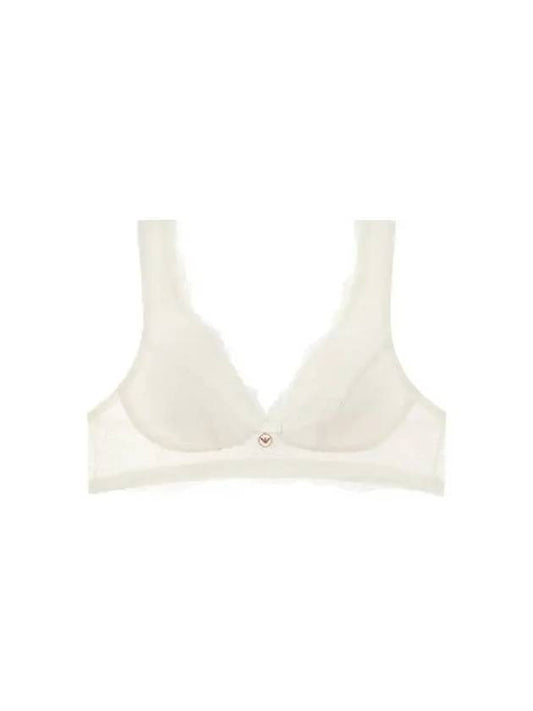 UNDERWEAR Women's Flower Lace Bralette Bra Cream - EMPORIO ARMANI - BALAAN 1