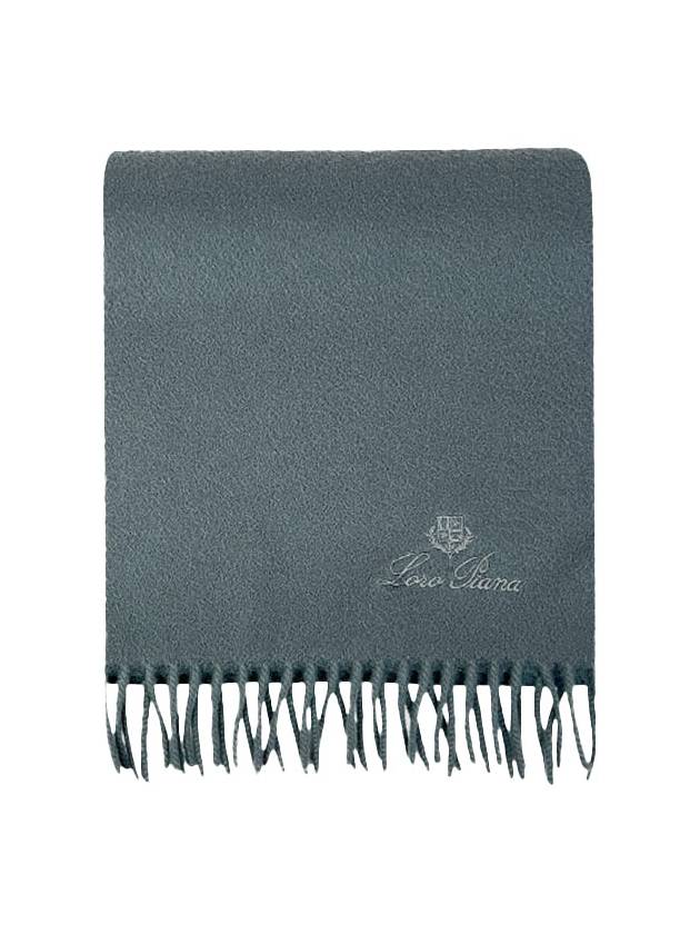 Grande Unita Cashmere Scarf Green - LORO PIANA - BALAAN 3