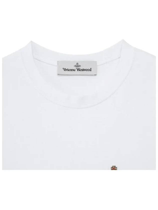 Chest ORB Logo Short Sleeve T-Shirt White - VIVIENNE WESTWOOD - BALAAN 5