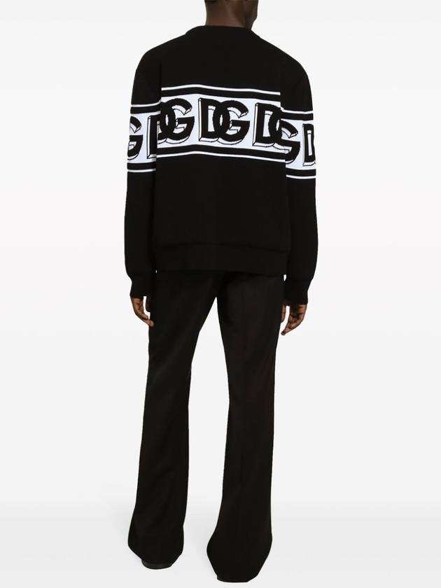 DOLCE & GABBANA INTARSIA KNIT LOGO JUMPER - DOLCE&GABBANA - BALAAN 4