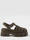 Monolith Rubber Sandals Military Green - PRADA - BALAAN 4