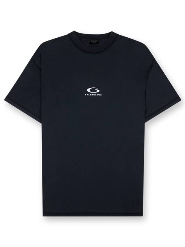 Logo Print Short Sleeve T-Shirt Black - BALENCIAGA - BALAAN 2