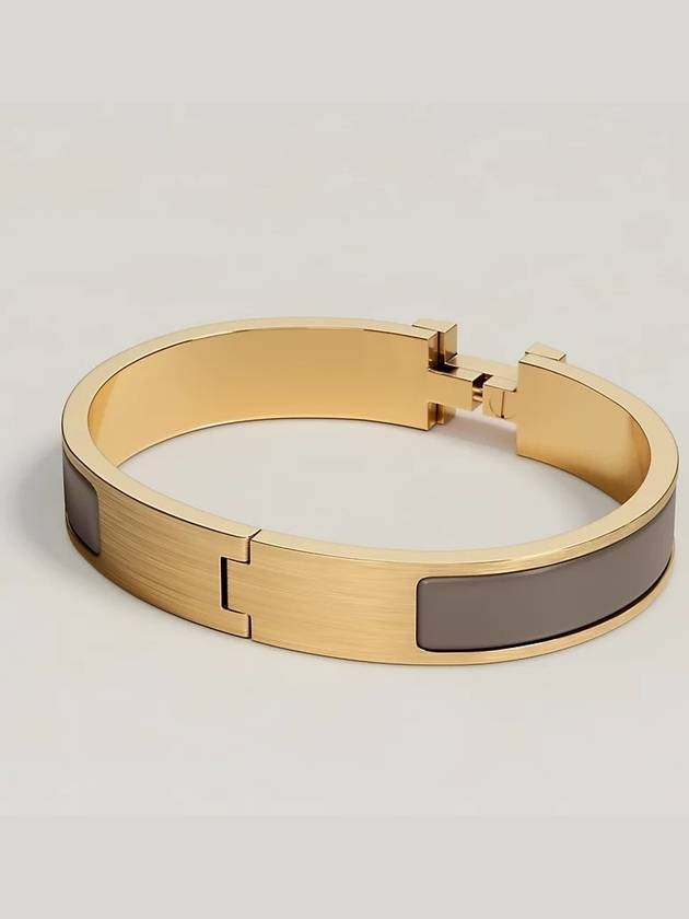 Clic H Matte Bracelet Gold Etang - HERMES - BALAAN 3