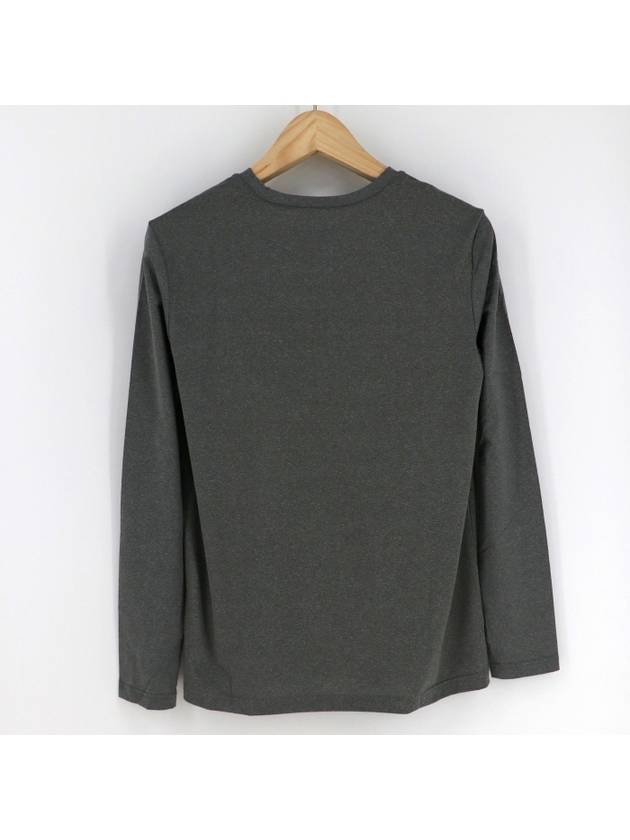 SPGRGOSN Unisex Basic Plain Functional Round Long Sleeve Tee Gray - SUPENER - BALAAN 5