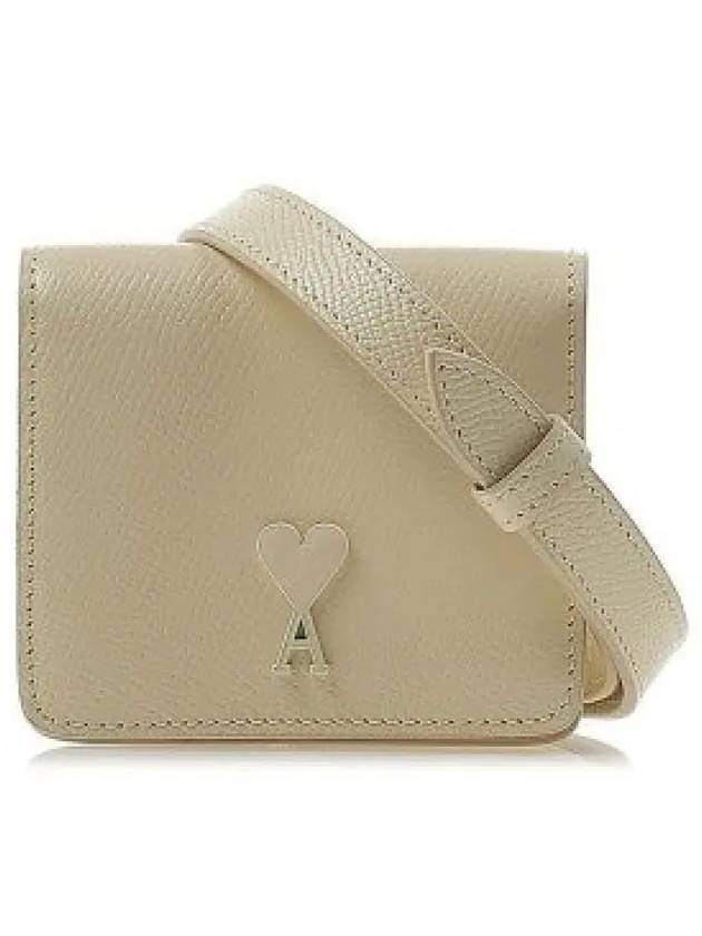 De Coeur Strap Card Holder Ivory USL101 AL0036 185 1012373 - AMI - BALAAN 1