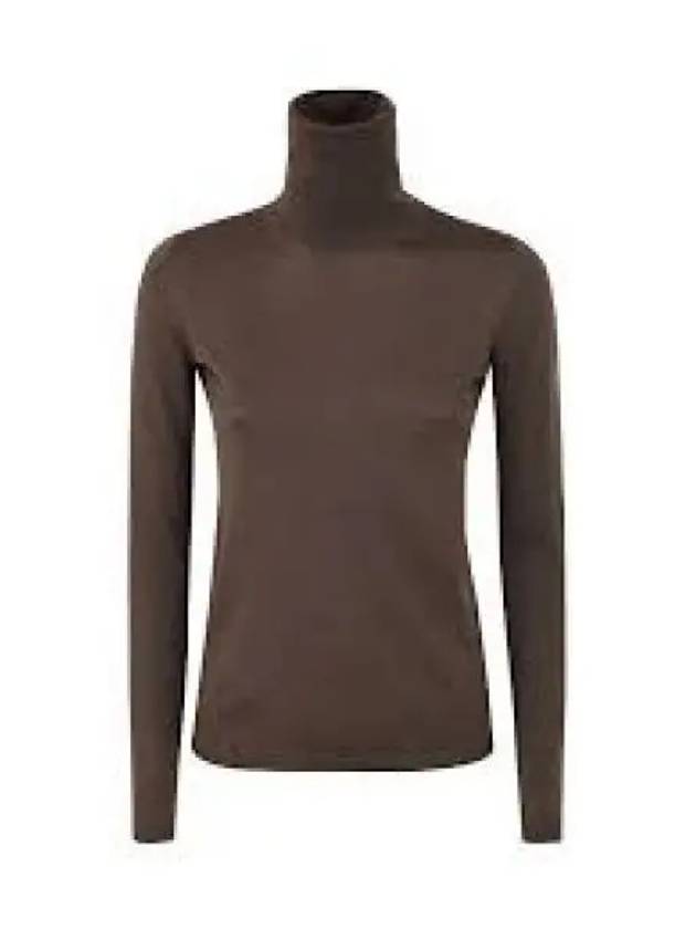 Women's Leandro Slim Fit Turtleneck Brown - MAX MARA - BALAAN 2