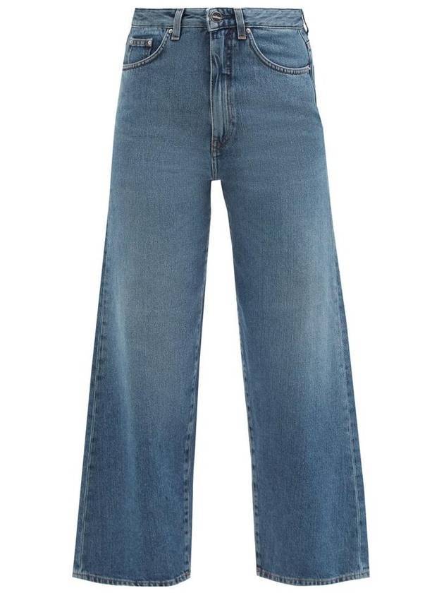 High-Rise Cropped Jeans Blue - TOTEME - BALAAN 1