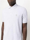 Mini Logo Short Sleeve Polo Shirt Grey - BRUNELLO CUCINELLI - BALAAN 6