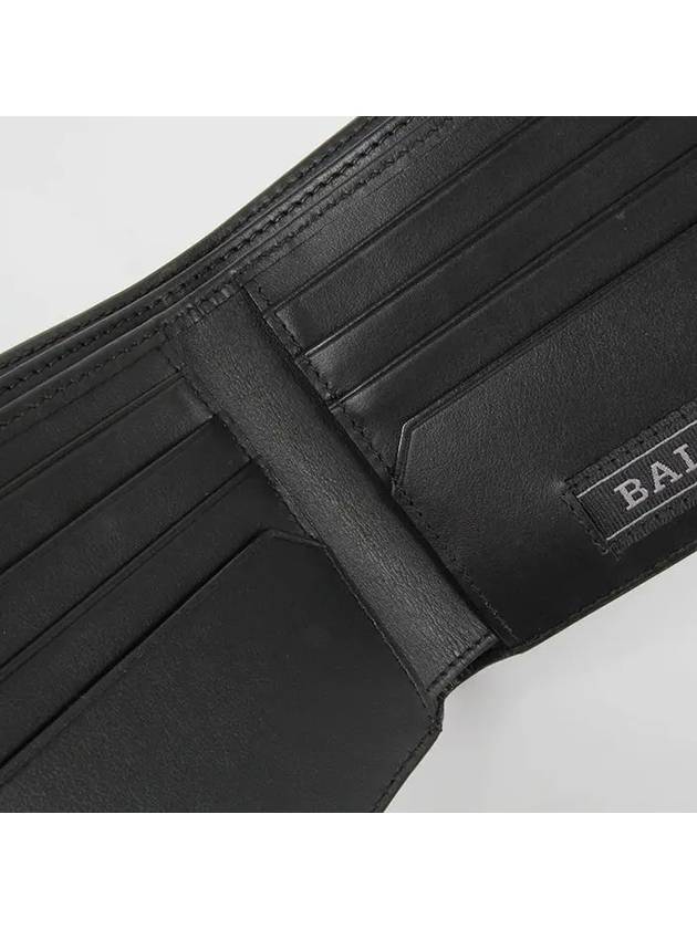 Brasai Stripe Leather Bifold Wallet Black 598428 22369 F100 - BALLY - BALAAN 7