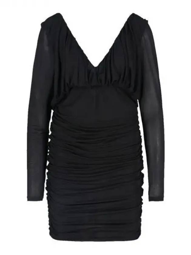 Drape V neck jersey dress 270934 - SAINT LAURENT - BALAAN 1