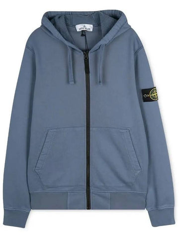 Waffen Patch Hooded Zip Up Dark Blue - STONE ISLAND - BALAAN 1