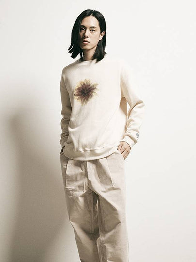 Artwork Flower Sweatshirt Cream Beige - FFEFF STUDIO - BALAAN 2