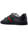 Men's Ace GG Crystal Canvas Low Top Sneakers Black - GUCCI - BALAAN 4