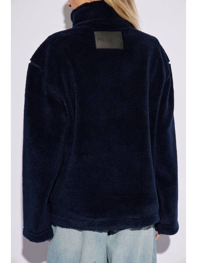 JW Anderson Fleece Sweatshirt With Print, Women's, Navy Blue - JW ANDERSON - BALAAN 4