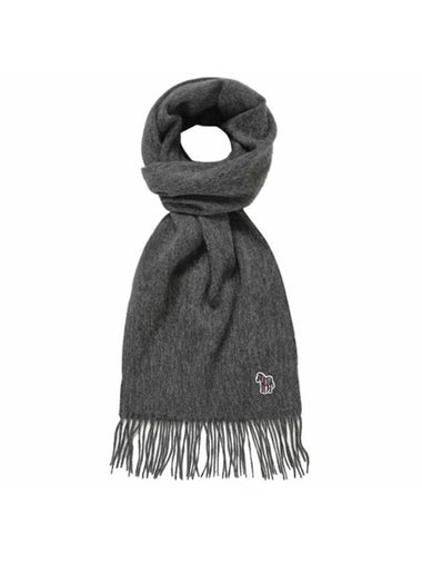 Zebra Logo Patch Wool Muffler Grey - PAUL SMITH - BALAAN 1