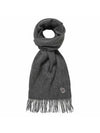 Zebra ZEBRA Logo Patch Lambswool Muffler Gray - PAUL SMITH - BALAAN 1