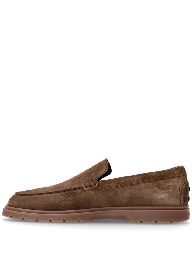 Suede Slipper Loafers Brown - TOD'S - BALAAN 3