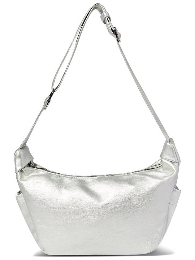 ECO LEATHER HOBO CROSS BAG SILVER - THE GREEN LAB - BALAAN 1