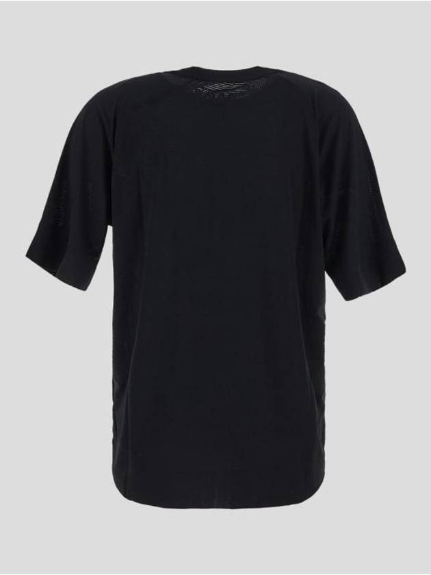 Active Mesh Short Sleeve T-Shirt Black - GANNI - BALAAN 3