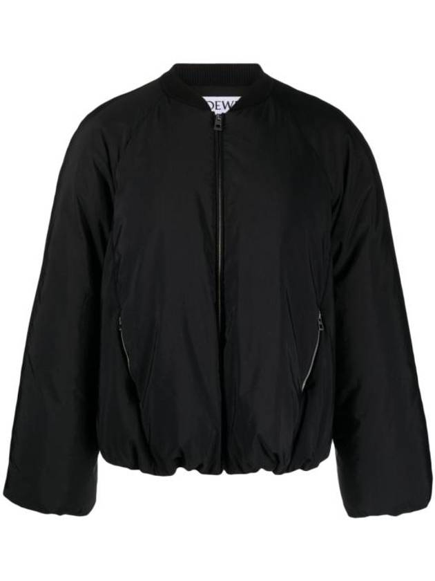 Technical Cotton Padded Bomber Jacket Black - LOEWE - BALAAN 2