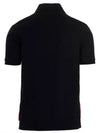 Men's Three Stripes Pocket Mercerized Short Sleeve Polo Shirt Navy - THOM BROWNE - BALAAN 3