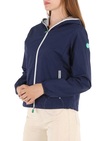 Save The Duck Stella Hooded Rain Jacket In Navy Blue, Brand Size 4 (X-Large) - SAVE THE DUCK - BALAAN 2