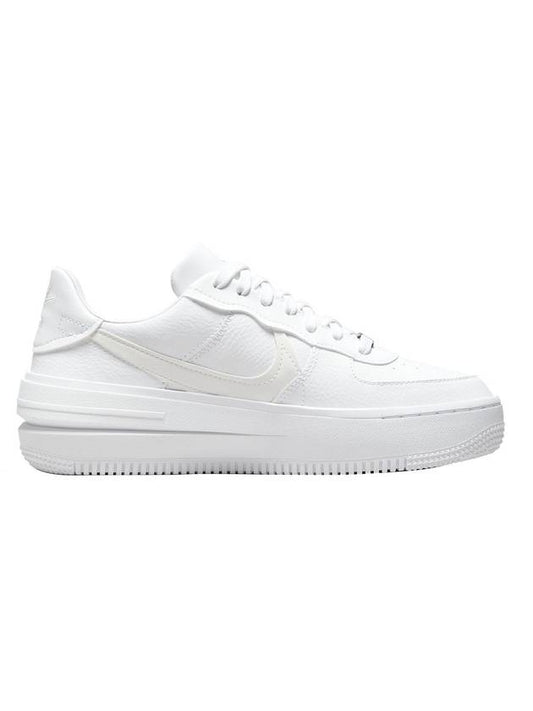 Women's Air Force 1 Platform Low Top Sneakers Triple White - NIKE - BALAAN 1