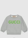 Cotton Jersey Crop Sweatshirt Grey - GUCCI - BALAAN 2