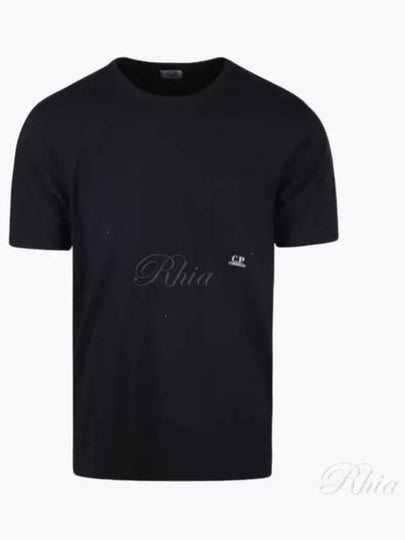 24/1 Jersey Garment Dyed Pocket Short Sleeve T-Shirt Black - CP COMPANY - BALAAN 2