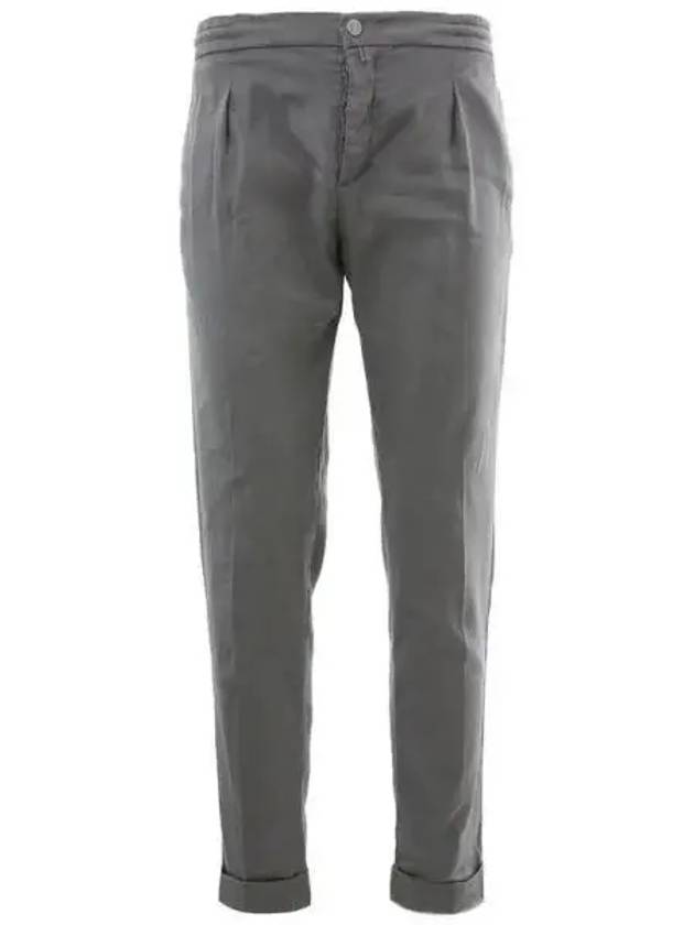 Linen string gray pants 271994 - KITON - BALAAN 1