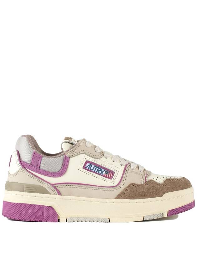 Autry Fuchsia Suede And Tobacco Nubuck Clc Low Sneakers - AUTRY - BALAAN 1