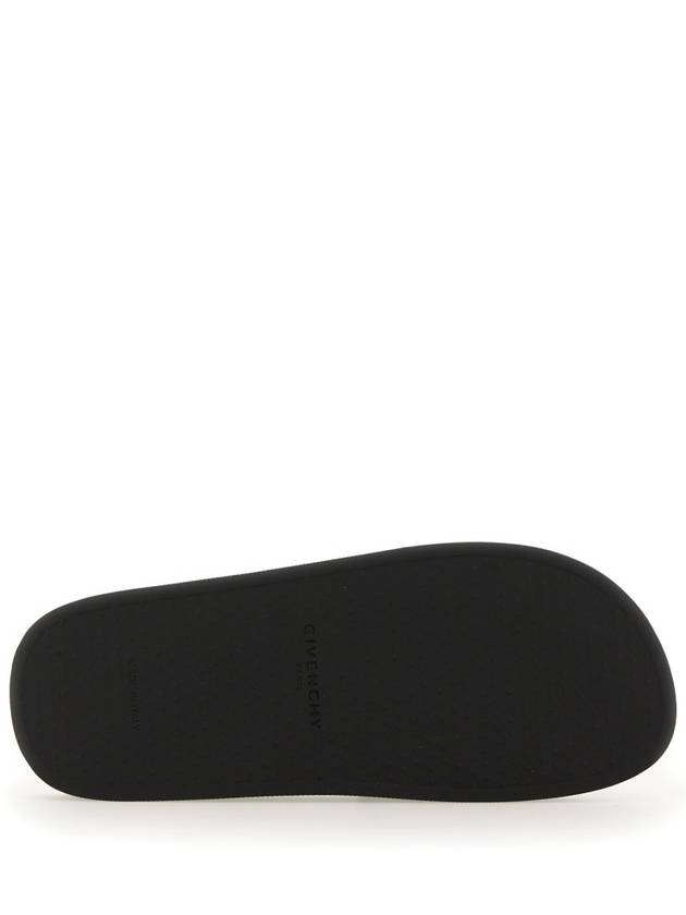 Logo Rubber Slide Slippers Black - GIVENCHY - BALAAN 9