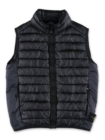 Kids Wappen Logo Padding Vest Black - STONE ISLAND - BALAAN 1