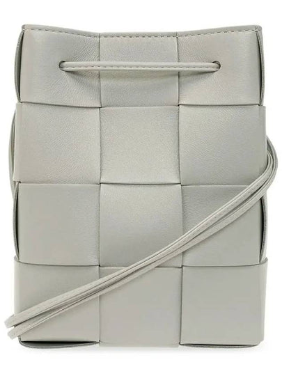 Intrecciato Cassette Small Bucket Bag Grey - BOTTEGA VENETA - BALAAN 2