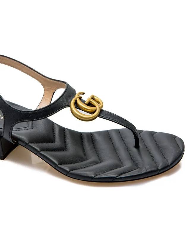 Women's Double G Sandals Black - GUCCI - BALAAN 5