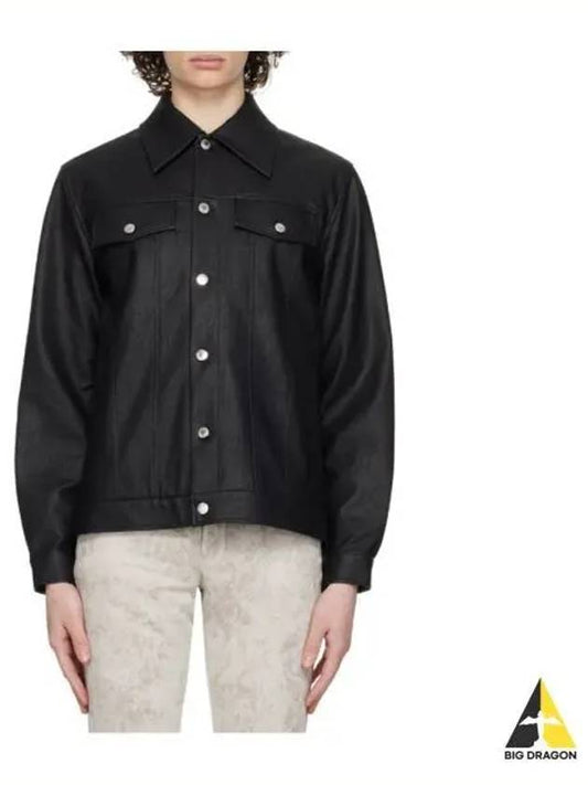 DANTE JACKET CROW BLACK vegan leather - SEFR - BALAAN 1