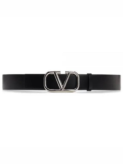 V Logo 40mm Belt Black - VALENTINO - BALAAN 2