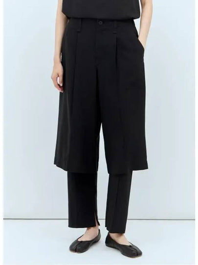 Two As One Layered Slacks Black - ISSEY MIYAKE - BALAAN 2