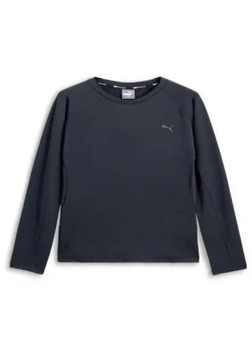 Core Track Knit Long Sleeve T-Shirt Black - PUMA - BALAAN 1