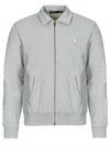 Embroidered logo jersey zip up jacket gray - POLO RALPH LAUREN - BALAAN 2